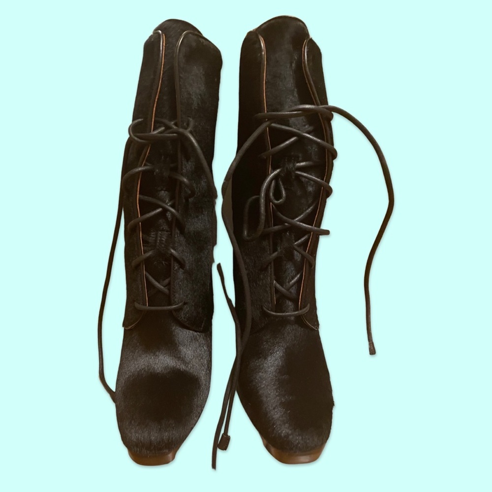 Reed Krakoff Lace-up ankle Boots. New. Size 40 US 8.5. Calfskin. Black.